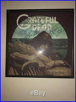 Rare Grateful Dead Band Autographed Signed Wake Of The Flood Album LP Vinyl COA