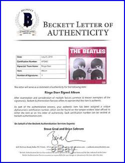 Ringo Starr Signed A Hard Day's Night Soundtrack Album Cover w Vinyl BAS #A70465