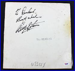 Ringo Starr The Beatles Signed'White' Album Cover With Vinyl PSA/DNA #AB08112