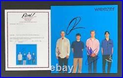 Rivers Cuomo Patrick Brian & Matt Signed Weezer Blue Album Vinyl Record Epperson