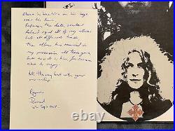 Robert Plant Led Zeppelin III Vintage Signed Vinyl Album LP Beckett BAS withLetter