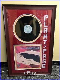 Robert Plant Tall Cool One Vinyl Album Signed By Plant & Page Matted & Framed