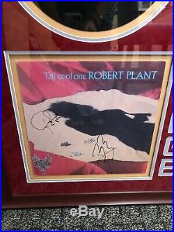 Robert Plant Tall Cool One Vinyl Album Signed By Plant & Page Matted & Framed