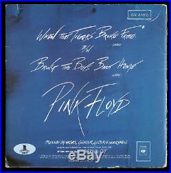 Roger Waters & David Gilmour Signed 45 RPM Album Cover With Vinyl Single BAS