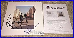 Roger Waters Nick Mason Signed Pink Floyd Wish You Were Here Vinyl Album Bas
