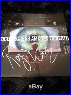 Roger Waters Signed Amused to Death Album Vinyl LP Proof Pink Floyd Autograph