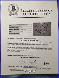 Roger Waters Signed Autographed The Wall Album Vinyl Bas Beckett Coa Letter