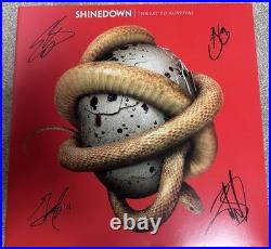 SHINEDOWN THREAT TO SURVIVAL FULLY SIGNED VINYL (Record Album) SHINEDOWN THREAT TO SURVIVAL FULLY SIGNED VINYL (Record Album)