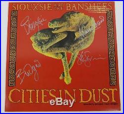 SIOUXSIE SIOUX THE BANSHEES Signed Autograph Cities In Dust Album Vinyl LP x4