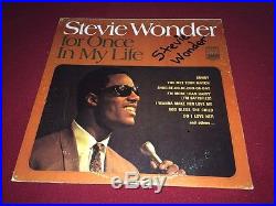 Stevie Wonder For Once In My Life Signed Vinyl Lp Album Proof