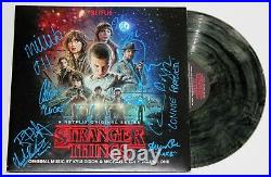 STRANGER THINGS CAST x10 SIGNED VINYL SOUNDTRACK LP ALBUM MILLIE BOBBY BROWN JSA
