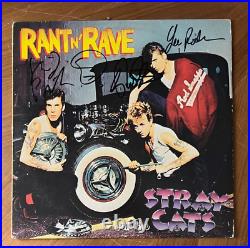 STRAY CATS signed vinyl album RANT N' RAVE PROOF 1