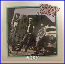STRAY CATS signed vinyl album ROCK THERAPY PROOF 1