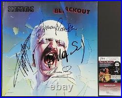 Scorpions Band Signed Blackout Album Lp Vinyl Record Album Jsa Cert