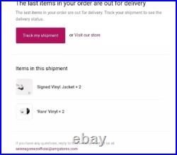 Selena Gomez Signed Autographed VINYL Record Insert & New Vinyl Album Rare