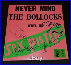 Sex Pistols signed album never mind the bollocks vinyl stickers proof autograph