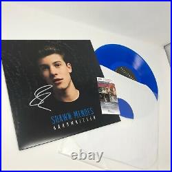 Shawn Mendes Signed Handwritten LP Debut Album withJSA COA Auto Blue Vinyl + Proof