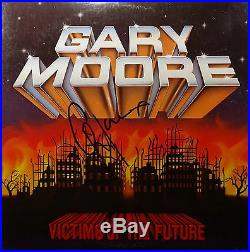 Signed Gary Moore Autographed Victims Of The Future 12 Lp Vinyl Album Rare