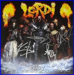 Signed Lordi Autographed Arockalypse Double Lp Album Cover Blue Vinyl All 5 Nice