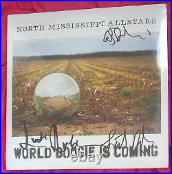 Signed NORTH MISSISSIPPI ALLSTARS World Boogie Is Coming 12 2LP album+single 7