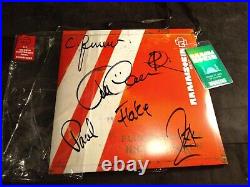 Signed Rammstein Reise Reise Vinyl with 2022 Italy Crew Pass