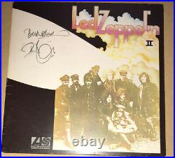 Signed Robert Plant Led Zeppelin 2 Album Vinyl Rare Authentic Jimmy Page