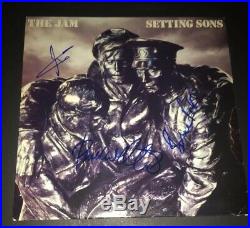 Signed The Jam Setting Sons Album Vinyl Paul Weller Foxton Buckler Rare Proof
