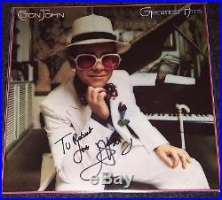 Sir Elton John Genuine Hand Signed Greatest Hits Vinyl Album Very Rare