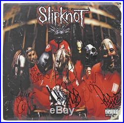 Slipknot (6) Gray, Root, Jordison +3 Signed Album Cover With Vinyl BAS #A39217