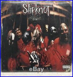 Slipknot Band Signed 1st Album, 7 Autographs, Green Vinyl (Including Paul Gray)