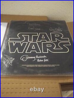 Star Wars Signed 4 Signatures Vinyl LP Album With Letter Of Authenticity PSA