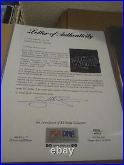 Star Wars Signed 4 Signatures Vinyl LP Album With Letter Of Authenticity PSA