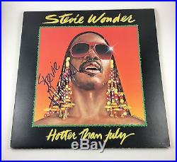 Stevie Wonder Signed Autographed Hotter Than July Vinyl Album PROOF COA