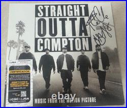 Straight Out Of Compton ICE CUBE/ O'SHEA JACKSON JR Dual Signed Vinyl Album JSA