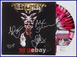 TESTAMENT BAND SIGNED THE LEGACY LP VINYL RECORD ALBUM WithJSA CERT CHUCK BILLY