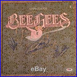THE BEE GEES Signed MAIN COURSE Vinyl Record Album PSA DNA By All 3 BARRY GIBB
