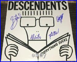 THE DESCENDENTS BAND SIGNED AUTOGRAPH EVERYTHING SUCKS VINYL ALBUM withEXACT PROOF