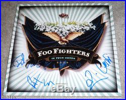 THE FOO FIGHTERS BAND SIGNED'IN YOUR HONOR' ALBUM VINYL LP WithCOA DAVE GROHL X5
