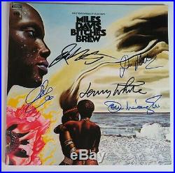 THE MILES DAVIS GROUP Signed Autograph Bitches Brew Album Vinyl Record LP by 5