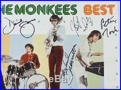 THE MONKEES Signed Autograph Best Album Vinyl LP x4 Davy Jones, Nesmith, Tork