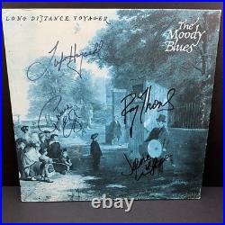 THE MOODY BLUES Band SIGNED Long Distance Voyager Vinyl Album LP COA x4 Framed THE MOODY BLUES Band SIGNED Long Distance Voyager Vinyl Album LP COA x4 Framed