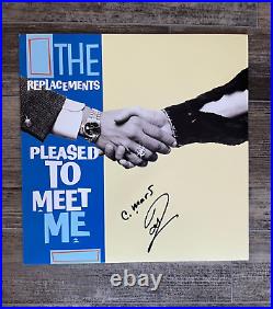 THE REPLACEMENTS signed vinyl album PLEASED TO MEET ME STINSON & MARS