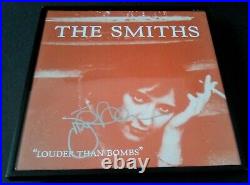 THE SMITHS Johnny Marr SIGNED + FRAMED Louder Than Bombs Vinyl Album PROOF