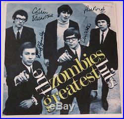 THE ZOMBIES Signed Autograph Greatest Hits Album Record Vinyl LP by All 4