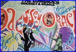 THE ZOMBIES Signed Autograph Odessey & Oracle Album Record Vinyl LP by All 4