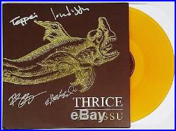 THRICE SIGNED VHEISSU LP ORANGE VINYL RECORD ALBUM WithPROOF DUSTIN KENSURE