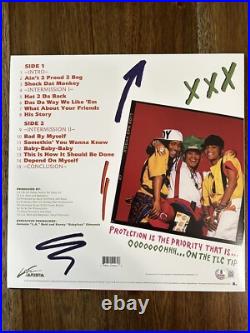 TLC' Signed Vinyl Album'On The TLC Tip' T-Boz & Chilli Beckett BSA PROOF