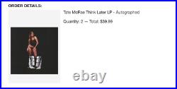 Tate McRae Think Later Vinyl Signed by Tate McRae Preorder