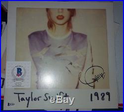 Taylor Swift Autographed Signed 1989 Vinyl Album lp Beckett BAS COA