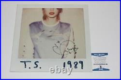 Taylor Swift Signed'1989' Album Vinyl Record Lp Beckett Coa Folklore Lover Bas